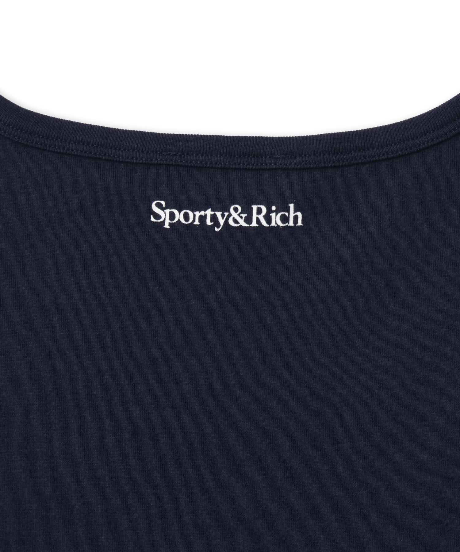 SPORTY＆RICH Yankees Krystal Cropped Tank Dark Navy/Whiteの画像