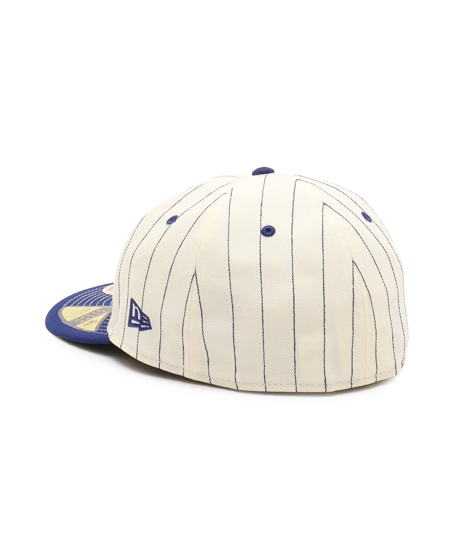 NEW ERA 59FIFTY HERITAGE Los Angeles Dodgers COOPERSTOWN ROYAL CHROME PINSTRIPE NAVY VISOR BLUEの画像