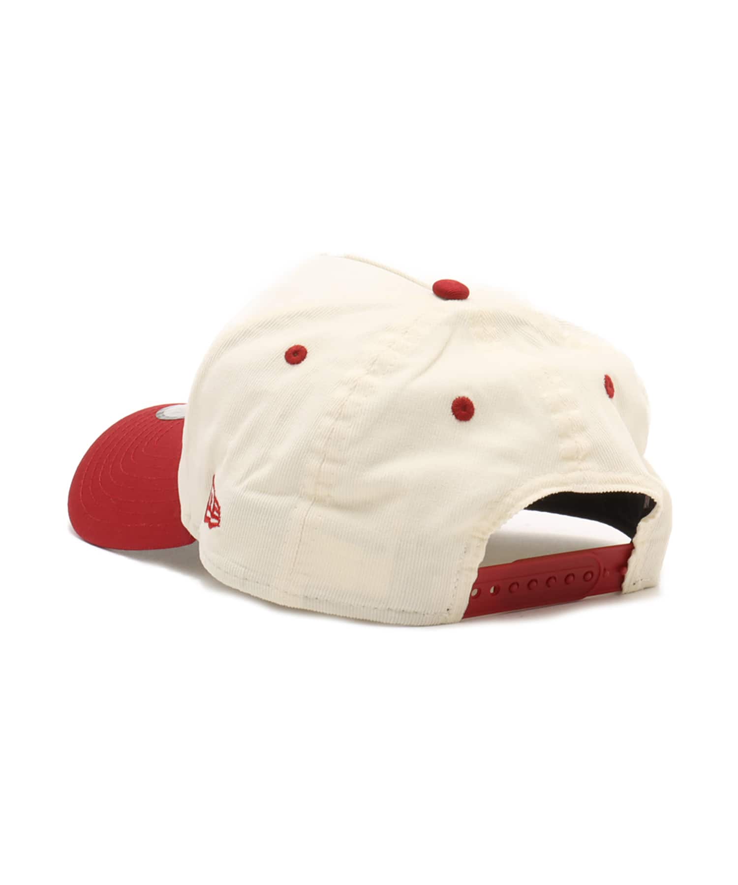 NEW ERA 9FORTY A-FRAME SUMMER CORDUROY Chicago Bulls CHROME RED VISOR REDの画像