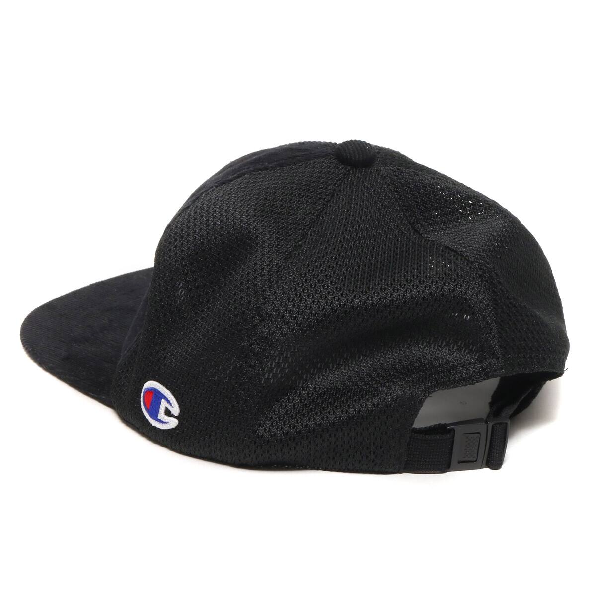 CHAMPION サマーコーデュロイ6パネルメッシュキャップ  BLACKの画像