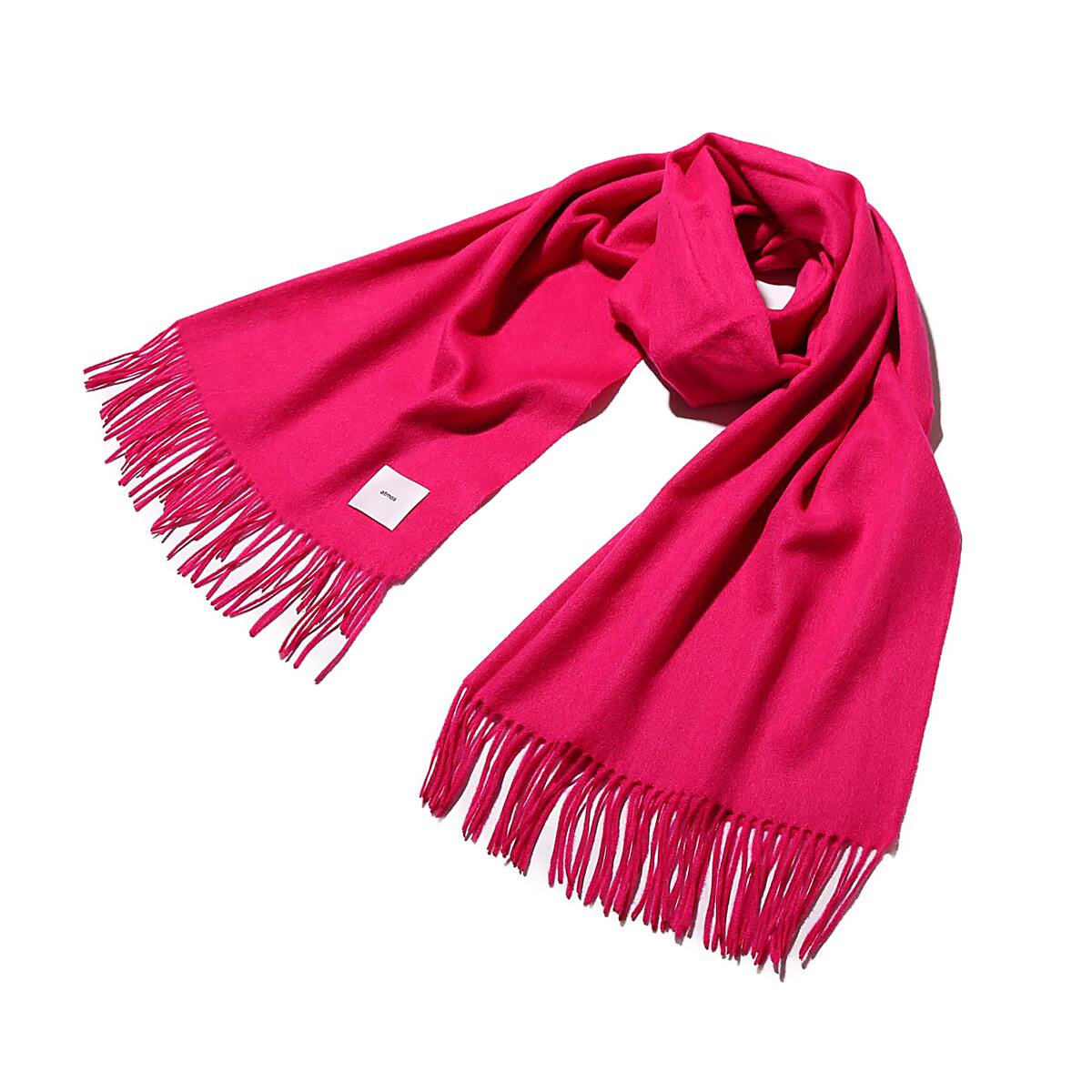 atmos pink カシミヤ ブレンド ストール DARK PINKの画像