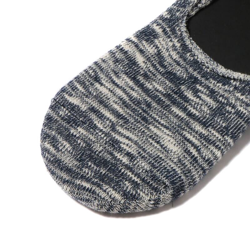 Healthknit  SLUB BASIC IN STEP  GRAY/NAVY/BLACKの画像
