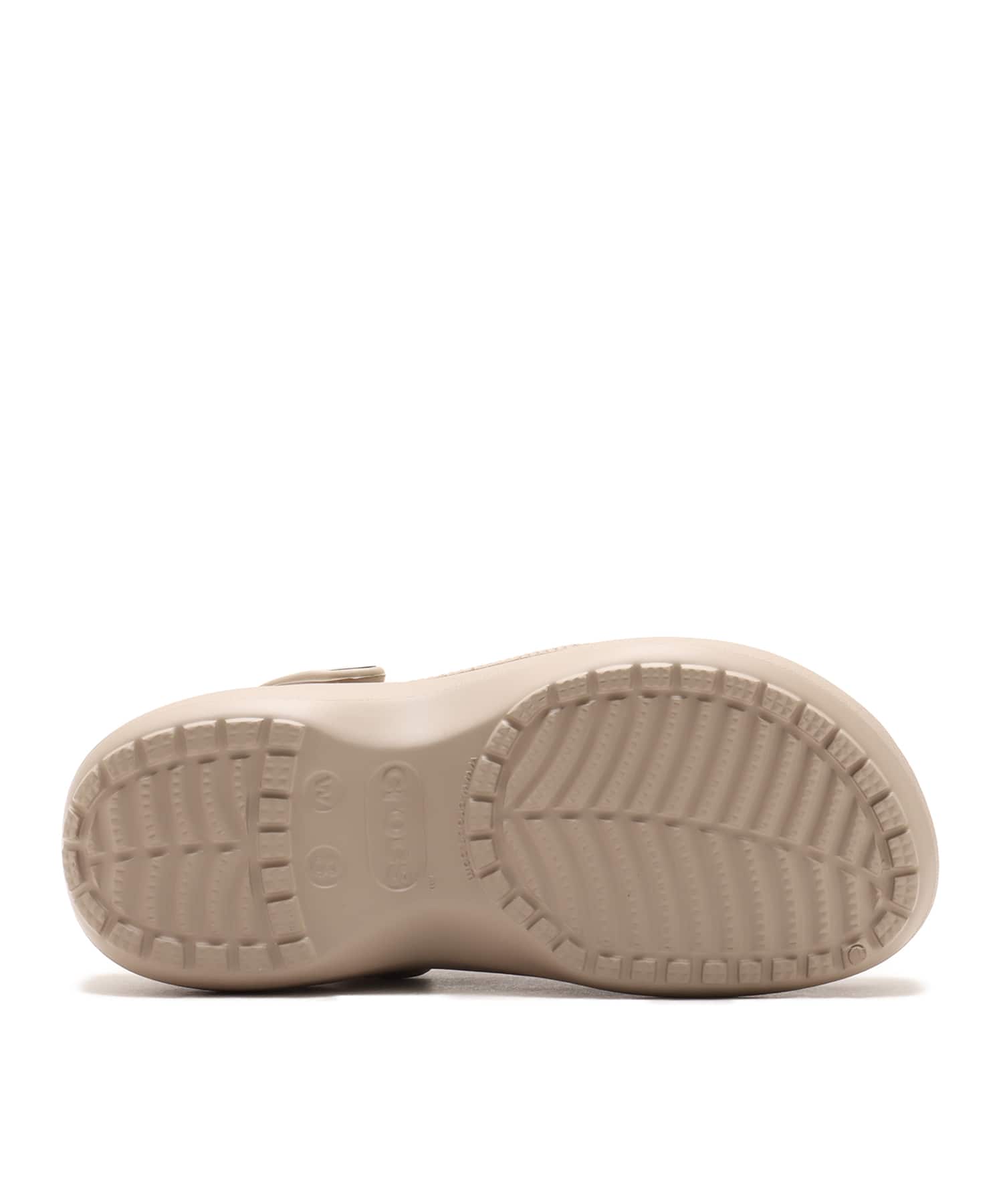 crocs Women's Classic Platform Clog Taupeの画像