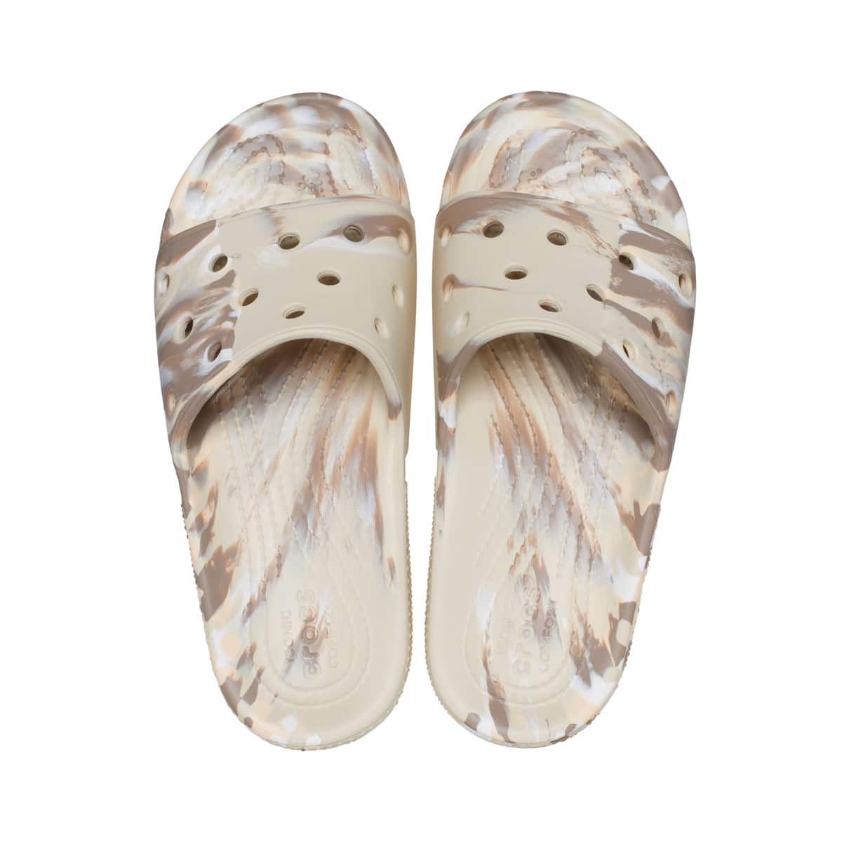 crocs Classic Crocs Marbled Slide Bone/Multi の画像
