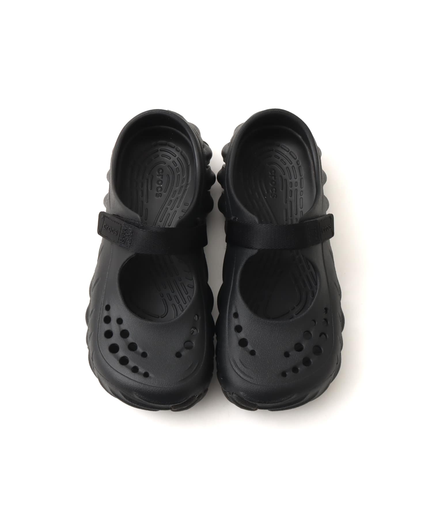 crocs Echo Mary Jane Clog Blackの画像
