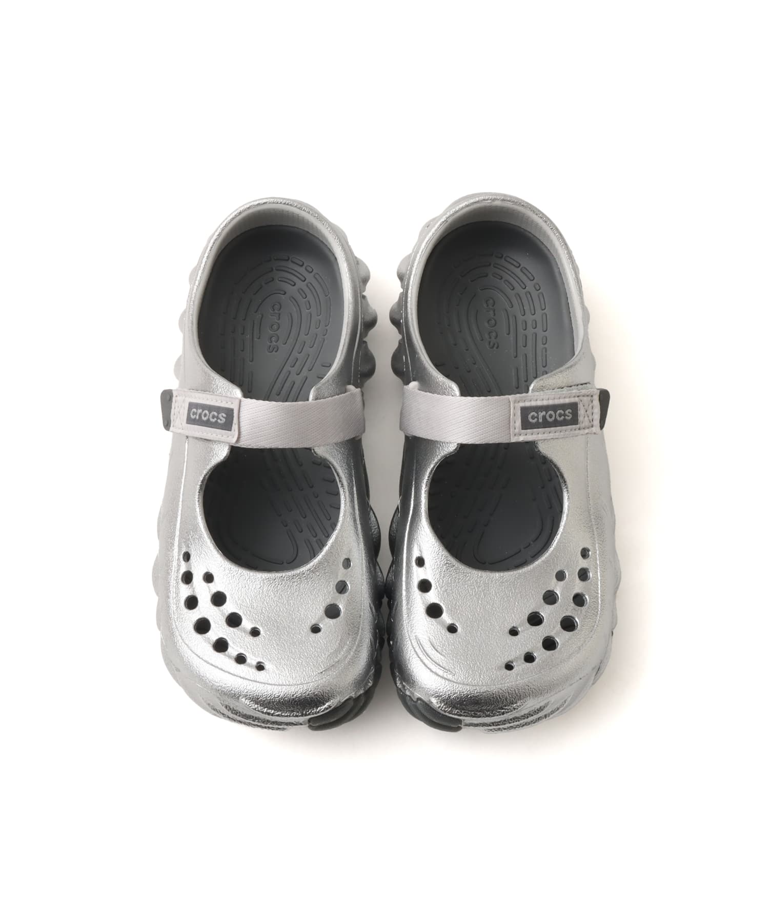 crocs Bae Bedazzled Bows Clog Silverの画像