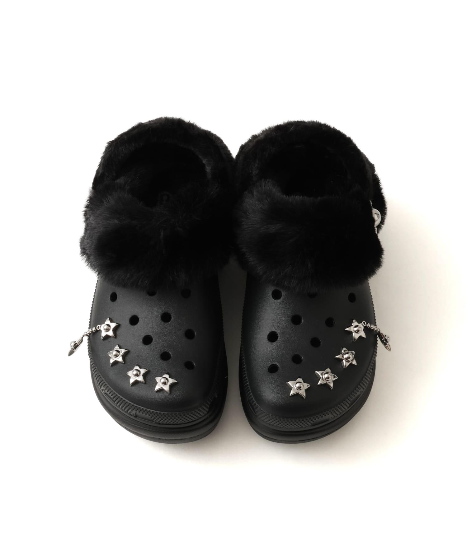 crocs Bae Lined Metal Minis Clog Blackの画像