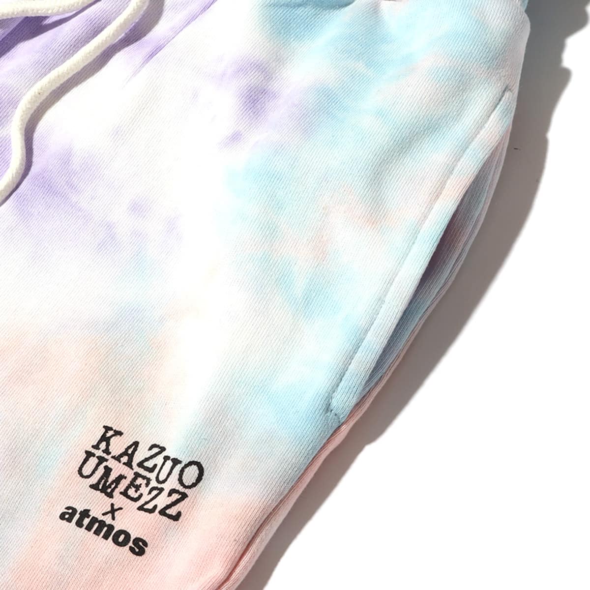 atmos pink × 楳図かずお 美少女 洗礼 TIE-DYE SWEAT PANTS BLUE 21HO-S