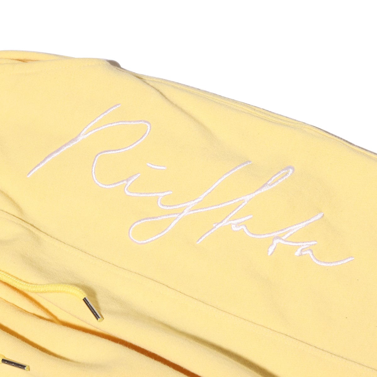 atmos pink RIEHATA エンブロイダリー ロゴ パンツ YELLOWの画像
