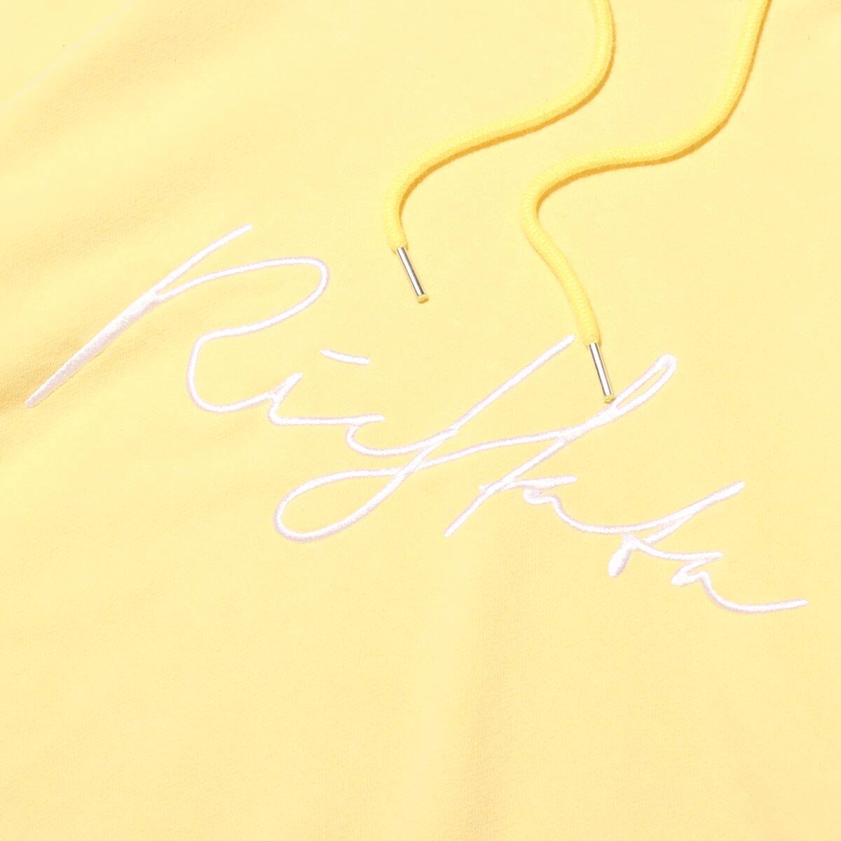 atmos pink RIEHATA エンブロイダリー ロゴ フーディー YELLOWの画像