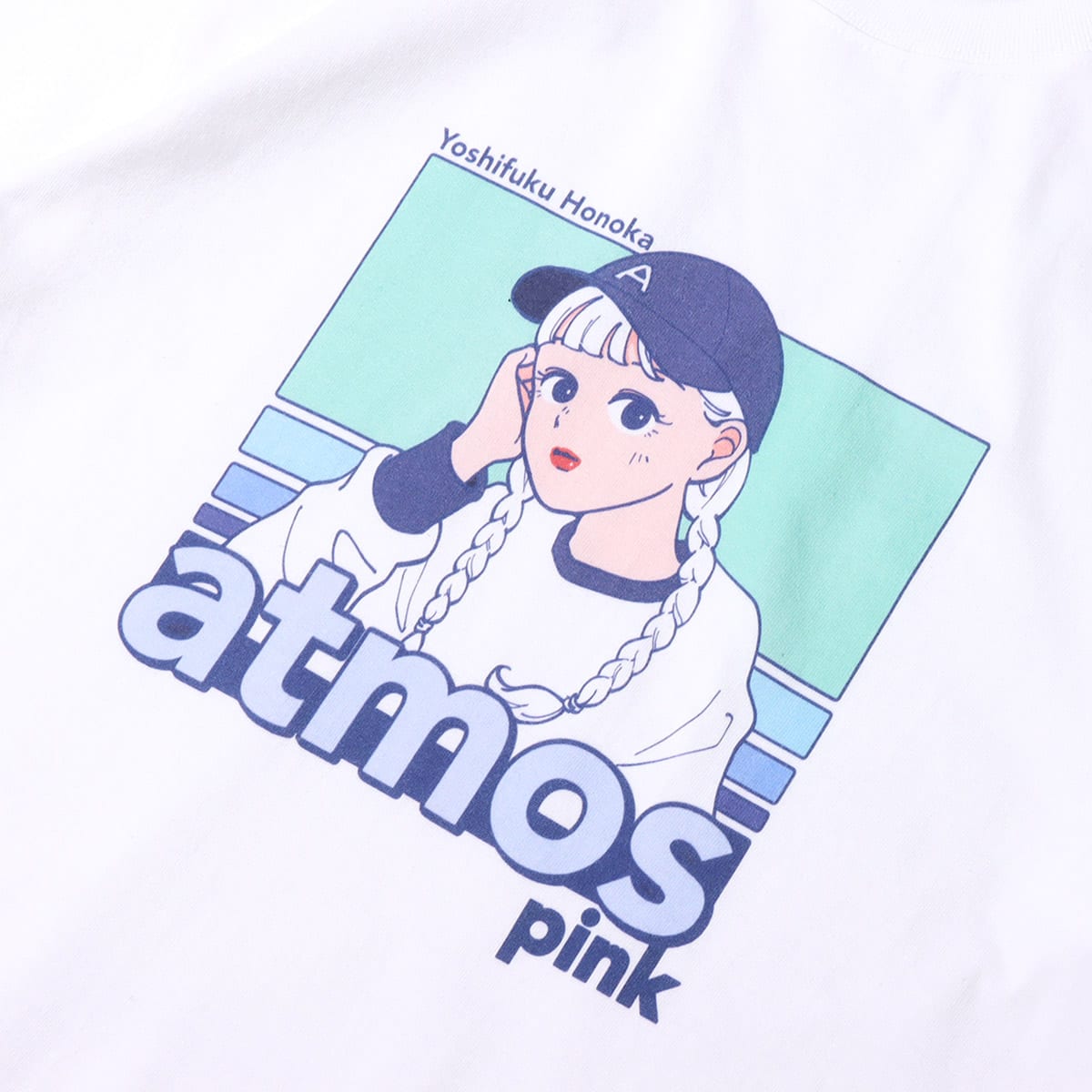 atmos pink ヨシフクホノカ × atmos pink コラボT WHITEの画像