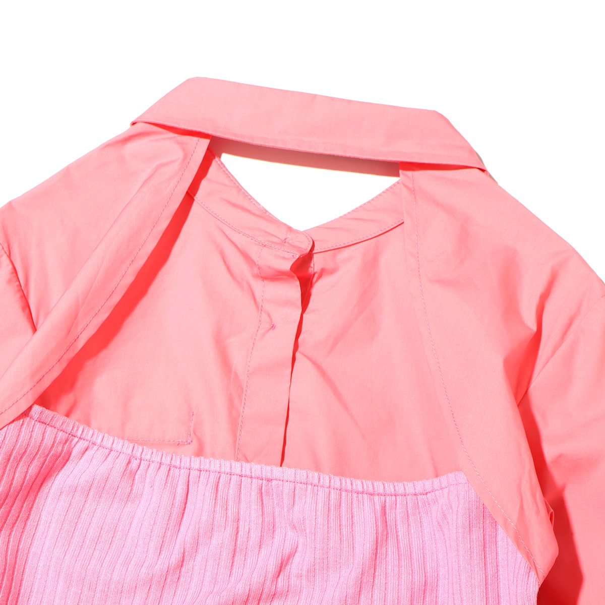 atmos pink バックオープンショートシャツ PINK