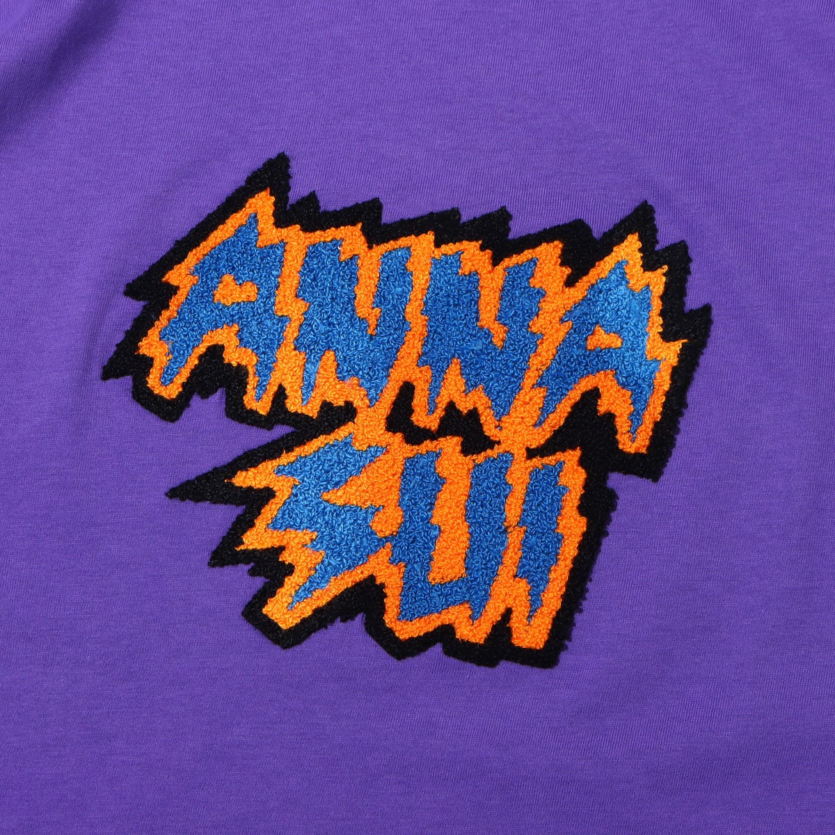 ANNA SUI Archive サガラ刺繍ロゴ ビッグT PURPLE 22SU-Iの画像