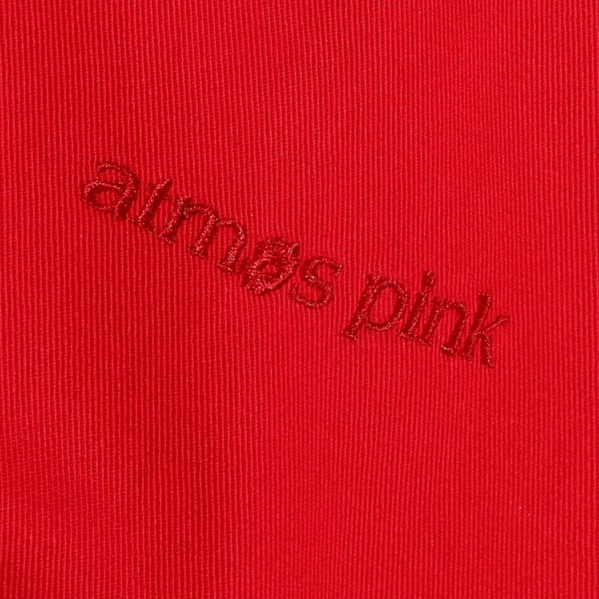 atmos pink ロゴ刺繍ステンカラージャケット RED 22SP-I