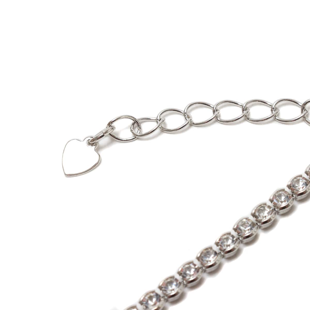 atmos pink ビジューネックレス SILVERの画像