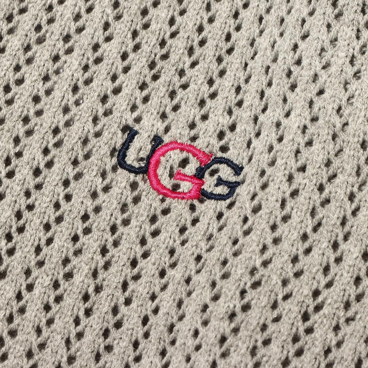 UGG オープンネックニットトップス GRAY 23SS-