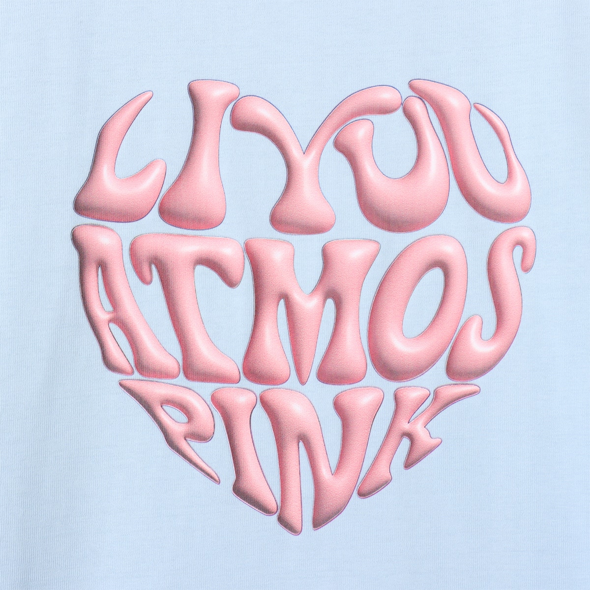 atmos pink x Liyuu Heart Logo T-shirt BLUE