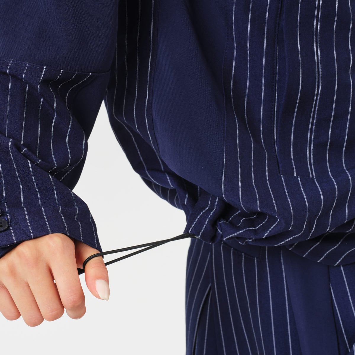 atmos pink Stripe Track Jacket NAVY の画像