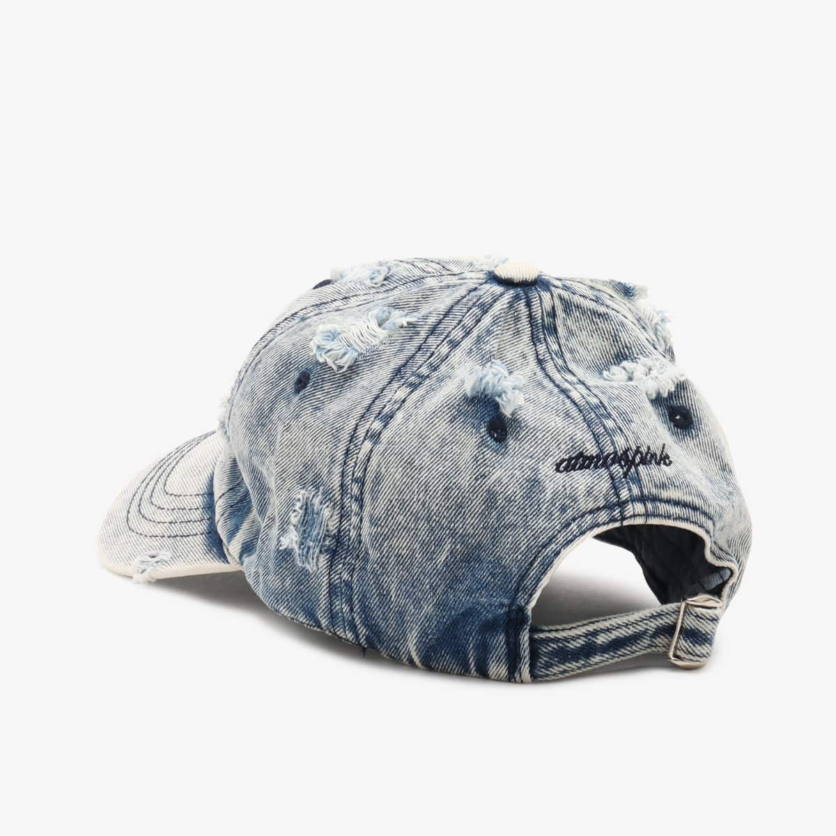 atmos pink Damaged Finishing Denim Cap LIGHT BLUE の画像