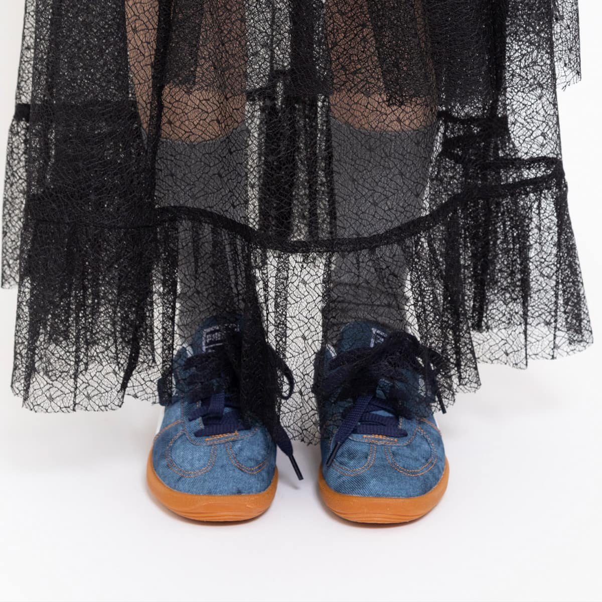 atmos pink Lace Flare Tiered Skirt BLACK の画像