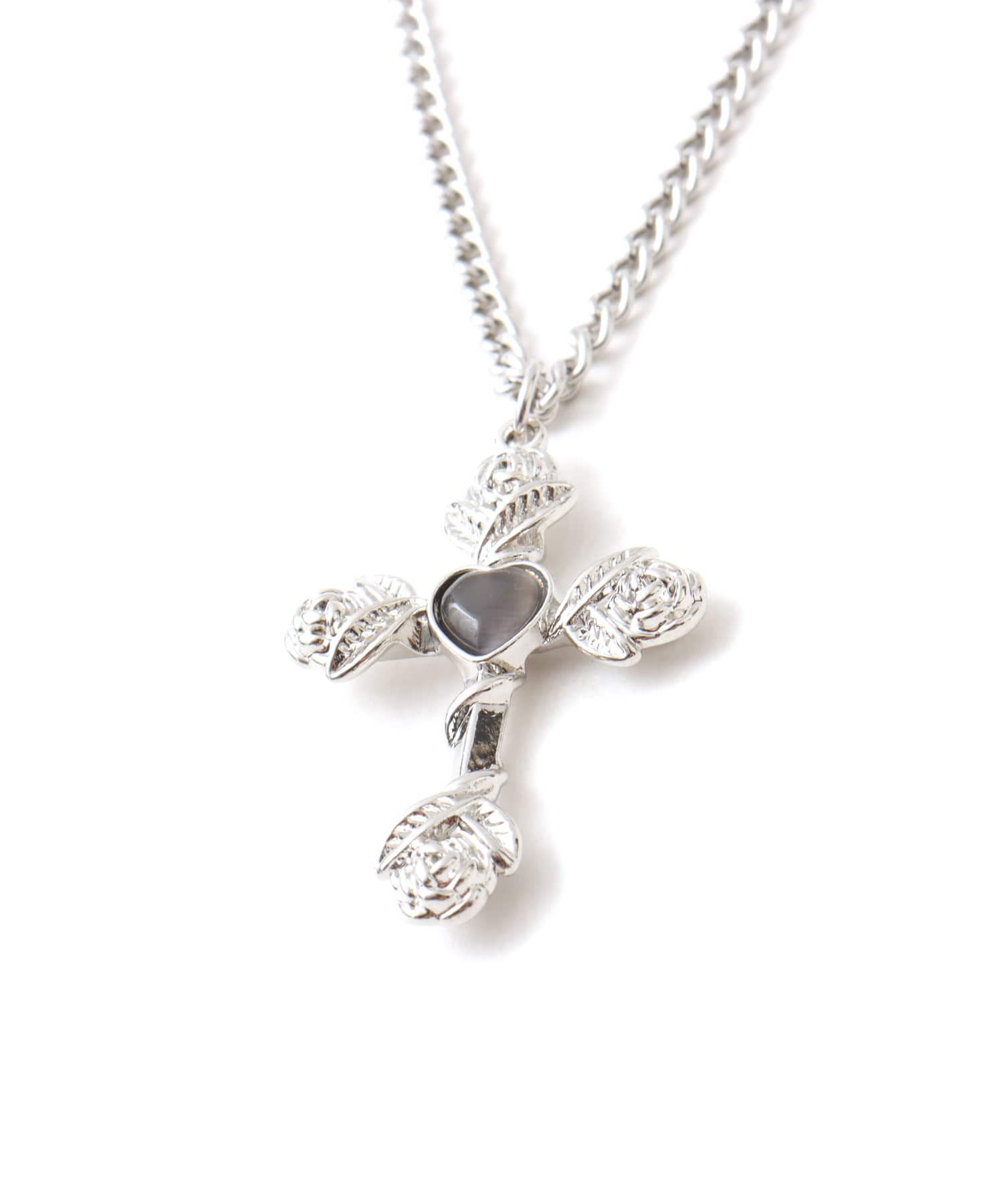 atmos pink Layer Cross Charm Necklace SILVERの画像