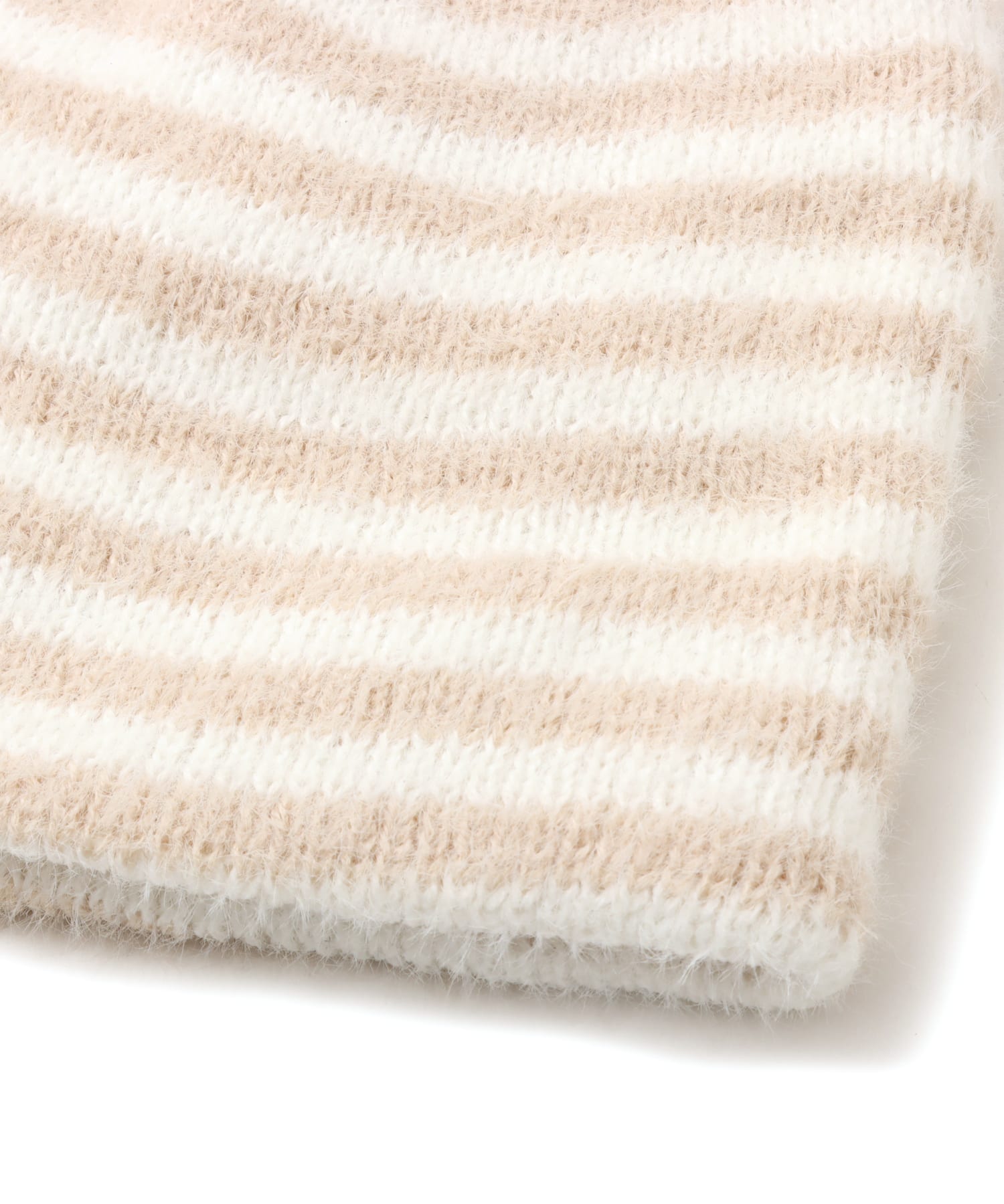 atmos pink Stripe Knit Beanie BEIGEの画像