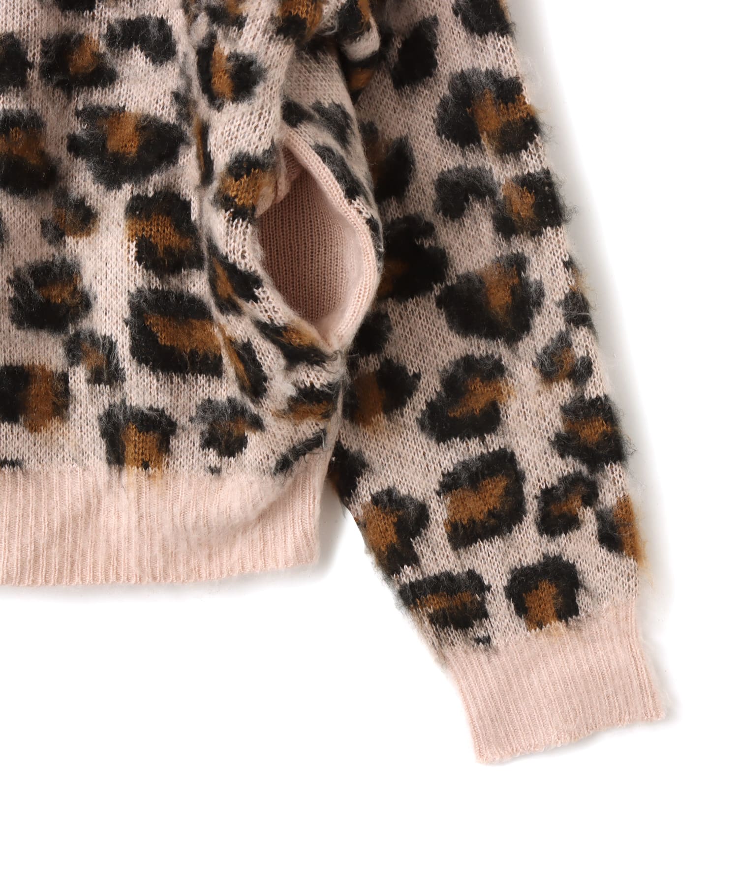 atmos pink Leopard Knit Cardigan PINKの画像