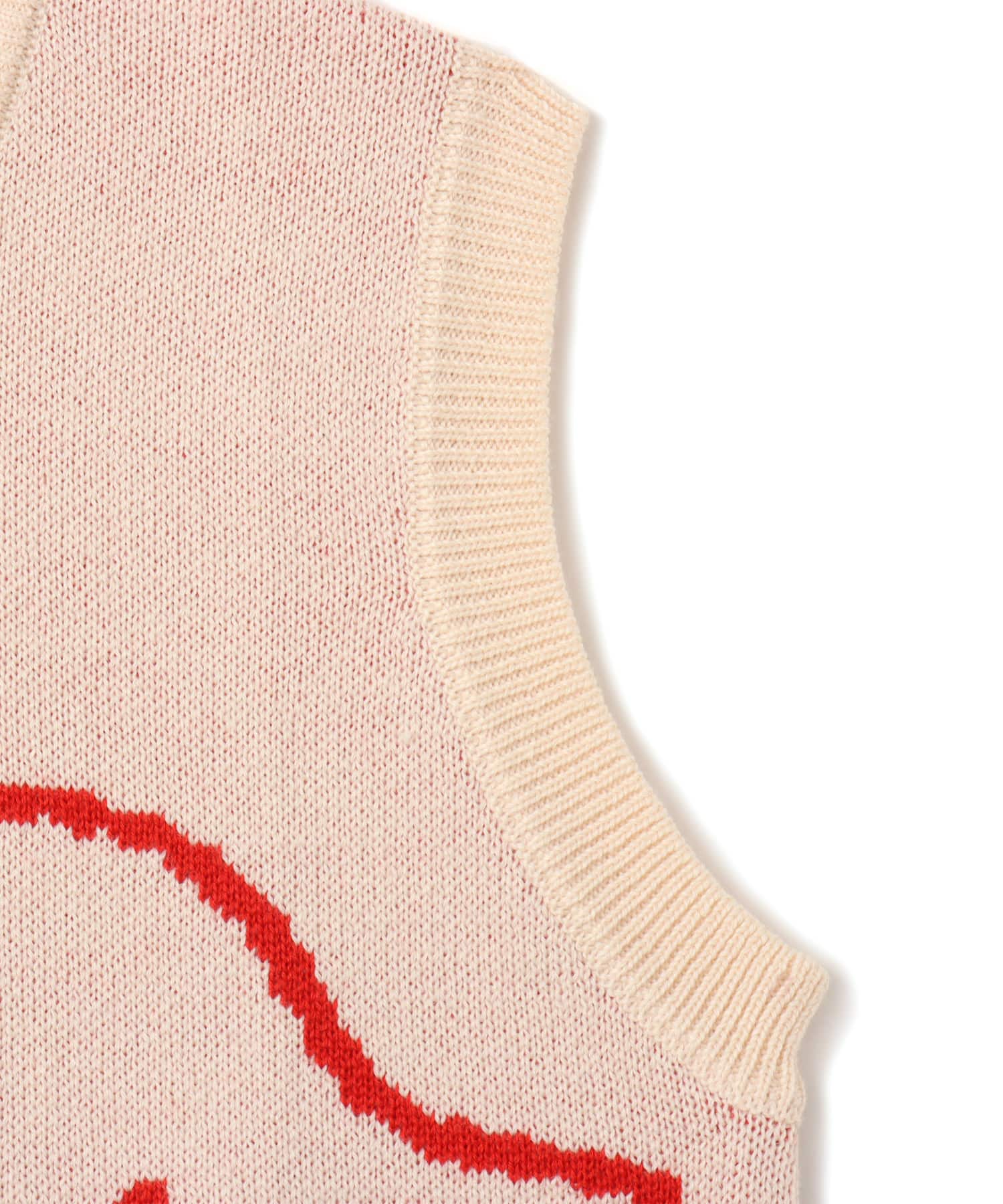 MARIA SAKURAI x atmos pink Ghost Knit Vest BEIGEの画像