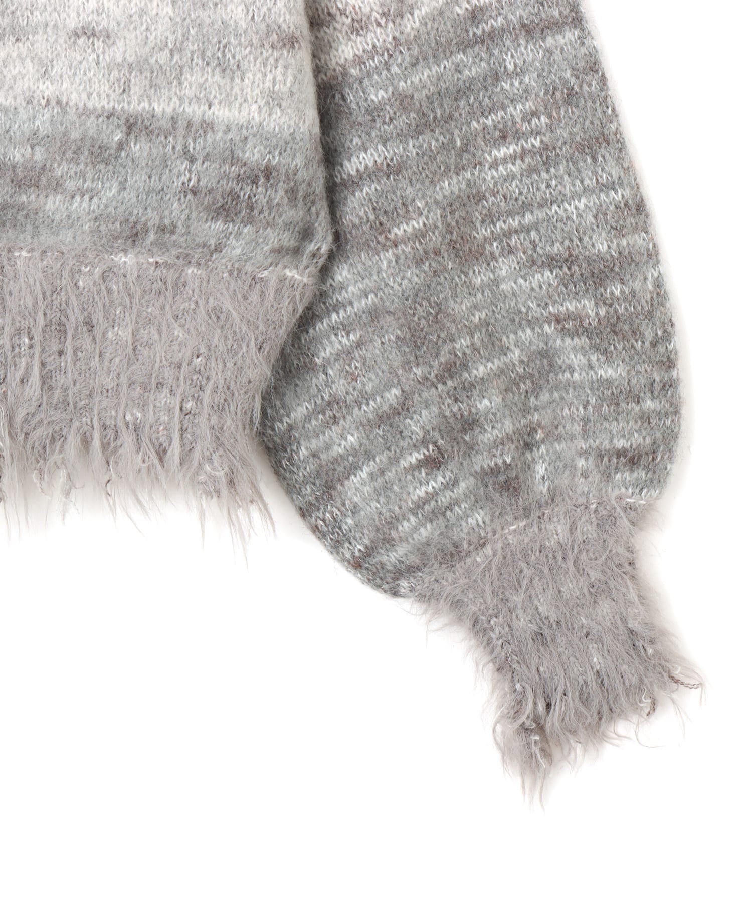 atmos pink Gradation Damage Knit Top GRAYの画像