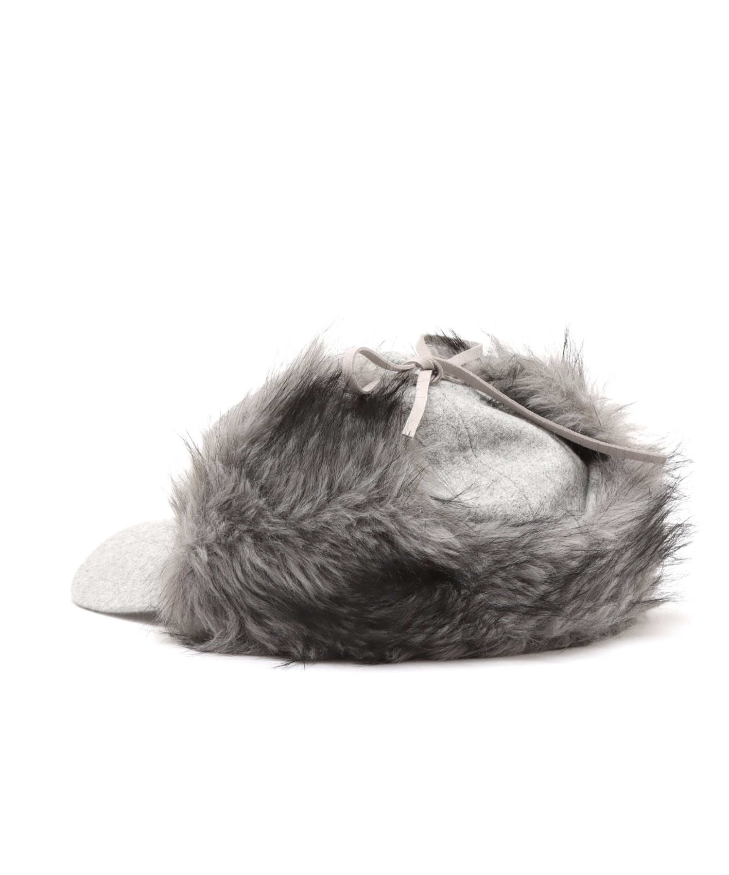 atmos pink Faux Fur Ear Cap GRAYの画像