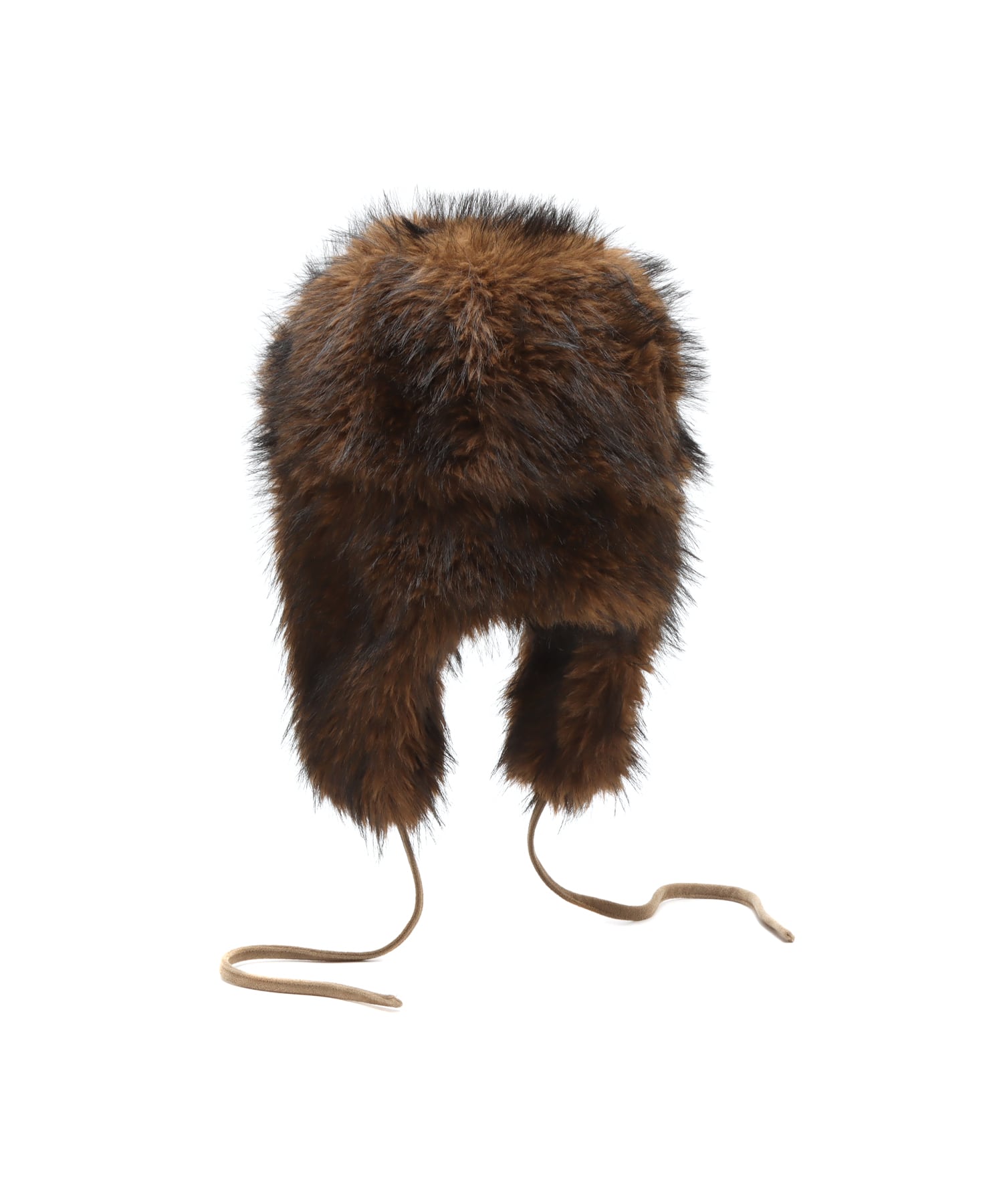 atmos pink Flight Fur Hat BROWNの画像