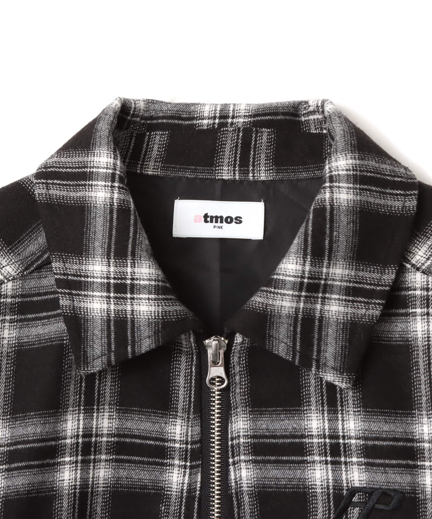 atmos pink Plaid Jacket BLACKの画像
