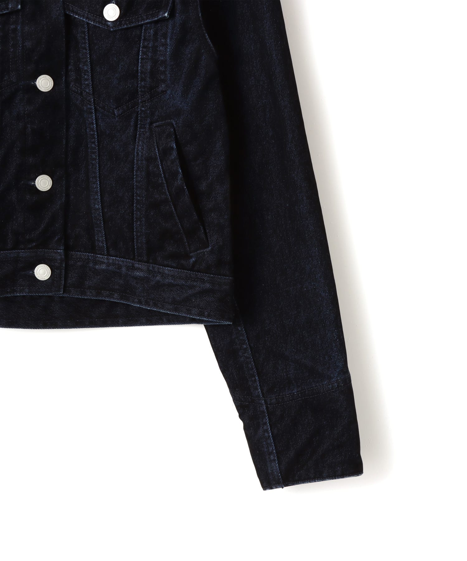 atmos pink Flocky Denim Jacket NAVYの画像