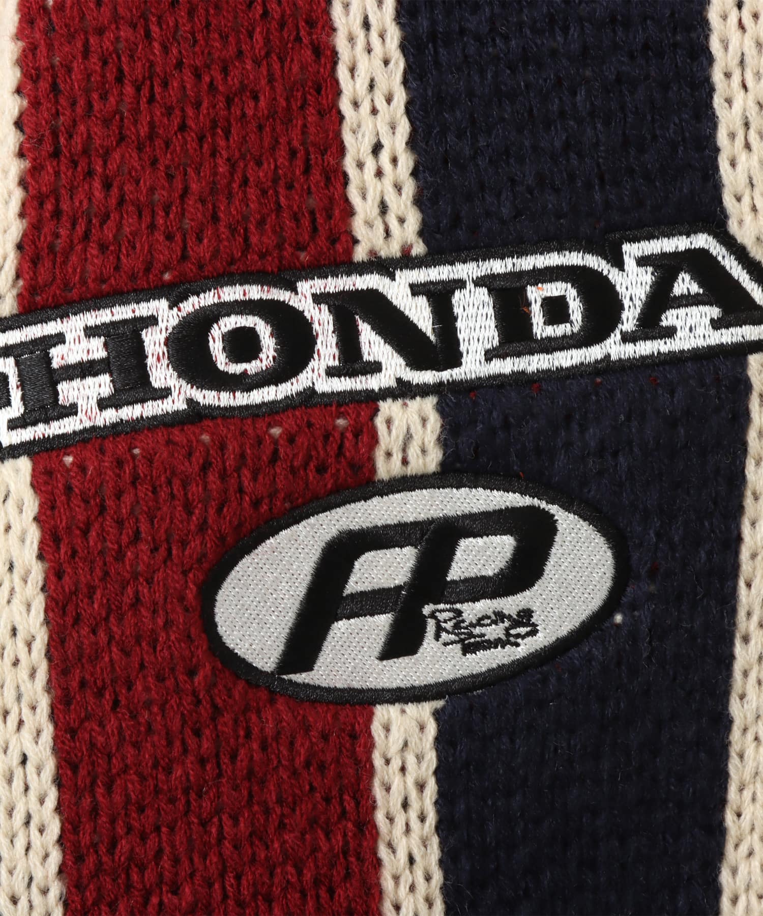 atmos pink x HONDA Zip Up Knit Blouson WHITEの画像