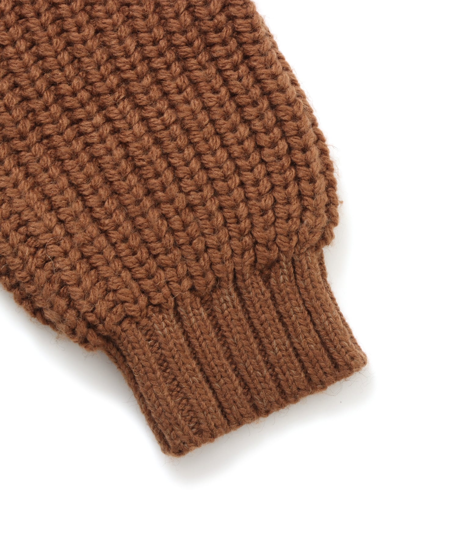 atmos pink Slit Cable Knit Tops BROWNの画像