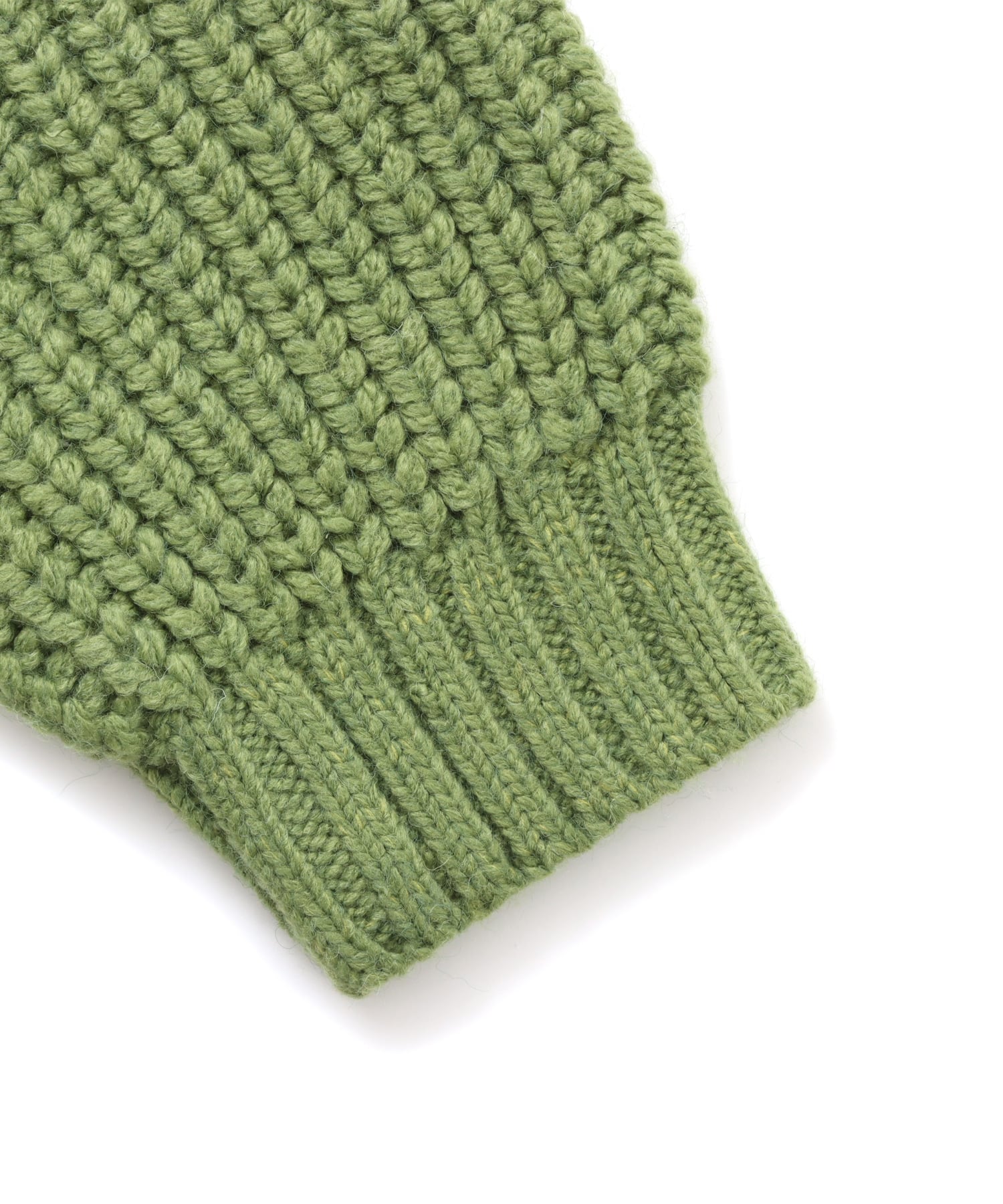 atmos pink Slit Cable Knit Tops GREENの画像