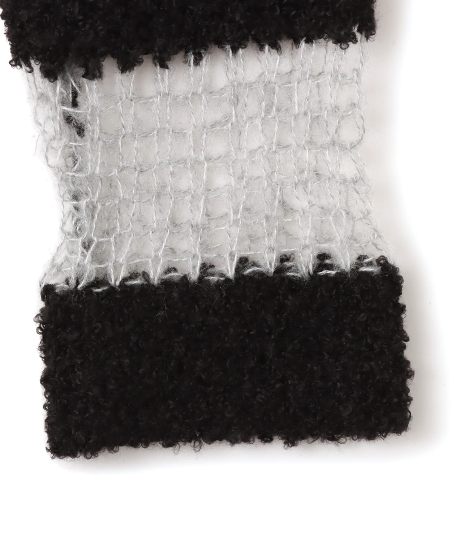 atmos pink Border Knit Top BLACKの画像