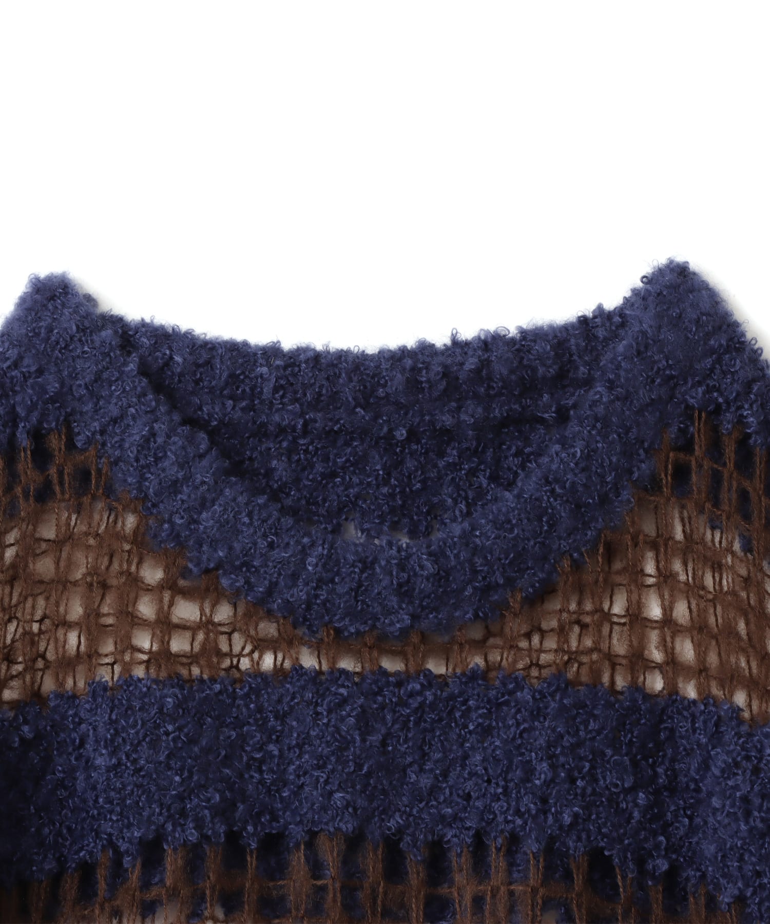atmos pink Border Knit Top NAVYの画像