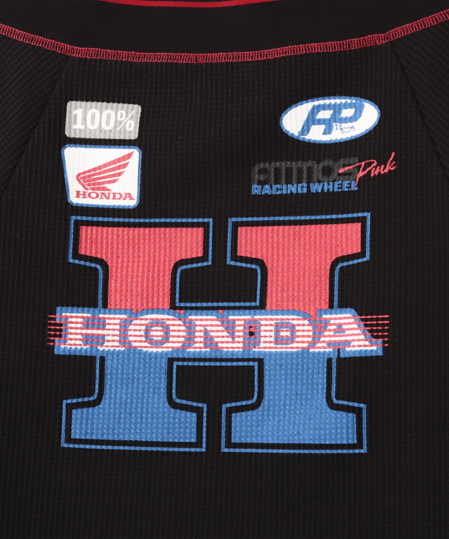 atmos pink x HONDA Off Shoulder Logo T-shirt BLACKの画像