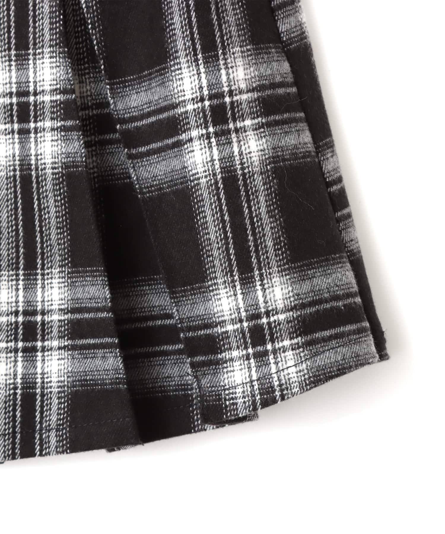 atmos pink Plaid Mini Skirt BLACKの画像