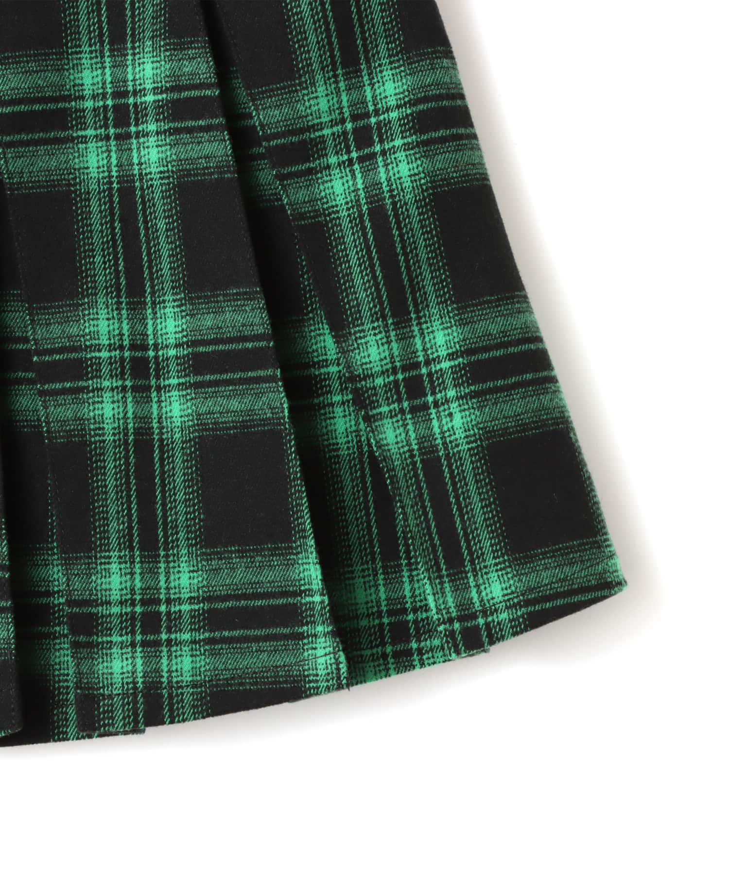 atmos pink Plaid Mini Skirt GREENの画像