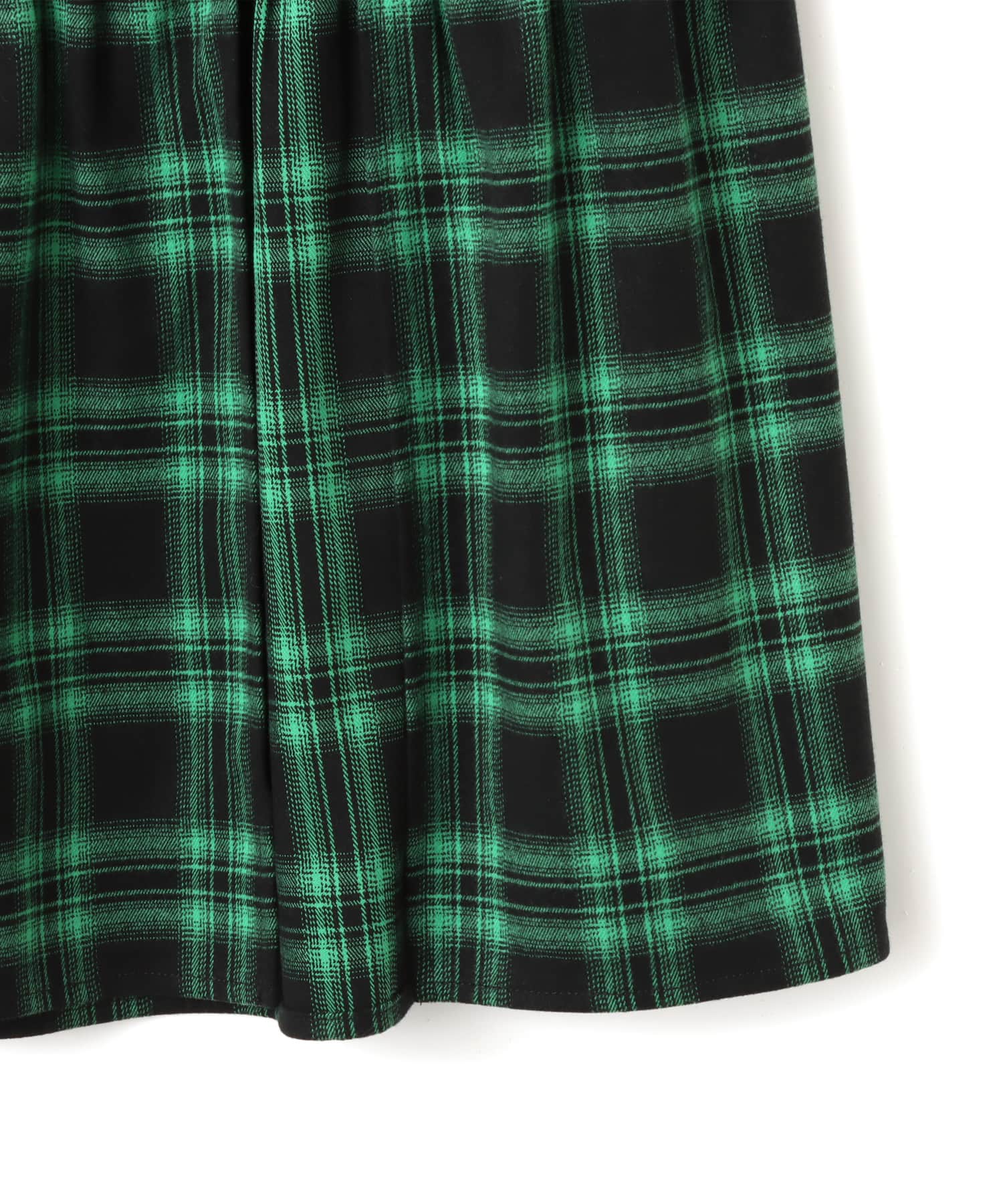 atmos pink Plaid Tiered Skirt GREENの画像