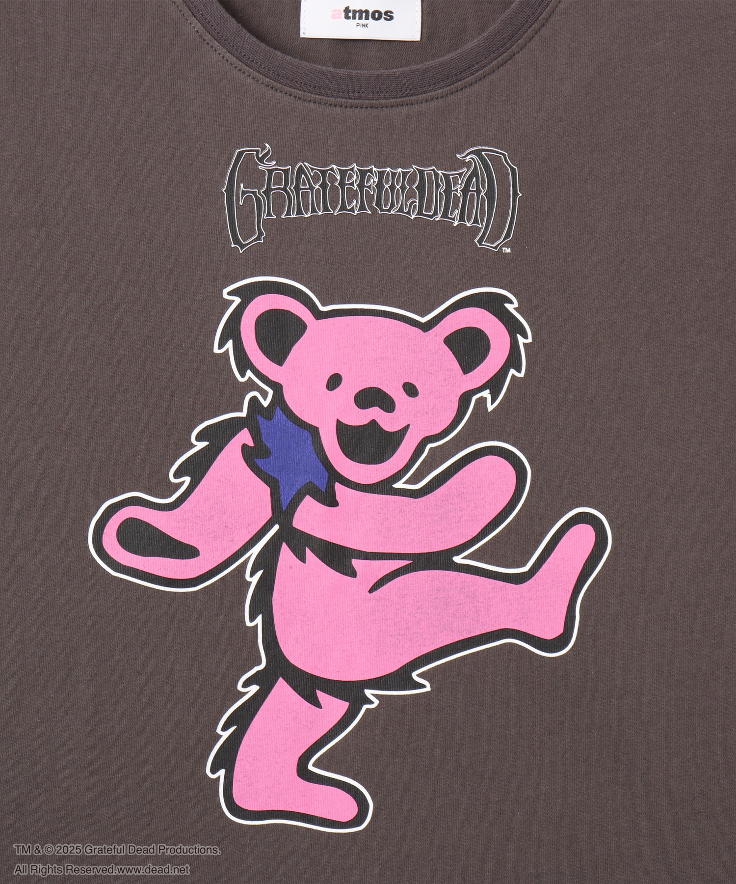 atmos pink Grateful Dead Mini T-shirt CHARCOALの画像