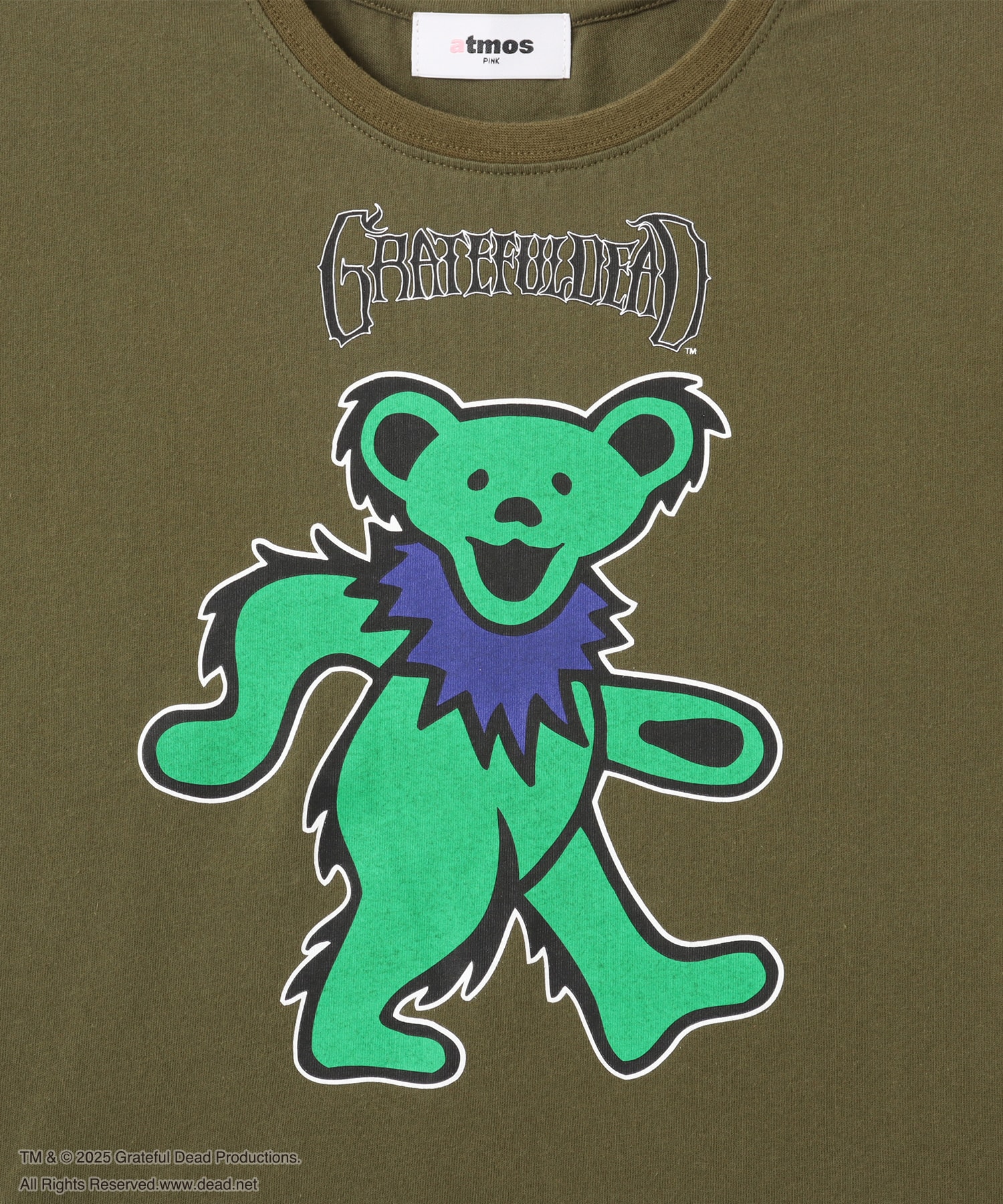 atmos pink Grateful Dead Mini T-shirt GREENの画像