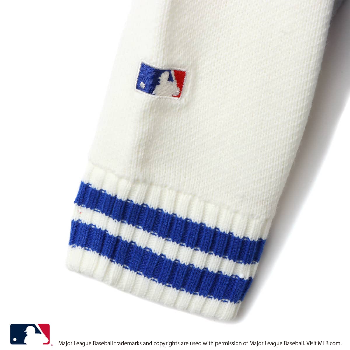 atmos pink MLB Knit Blouson BLUEの画像