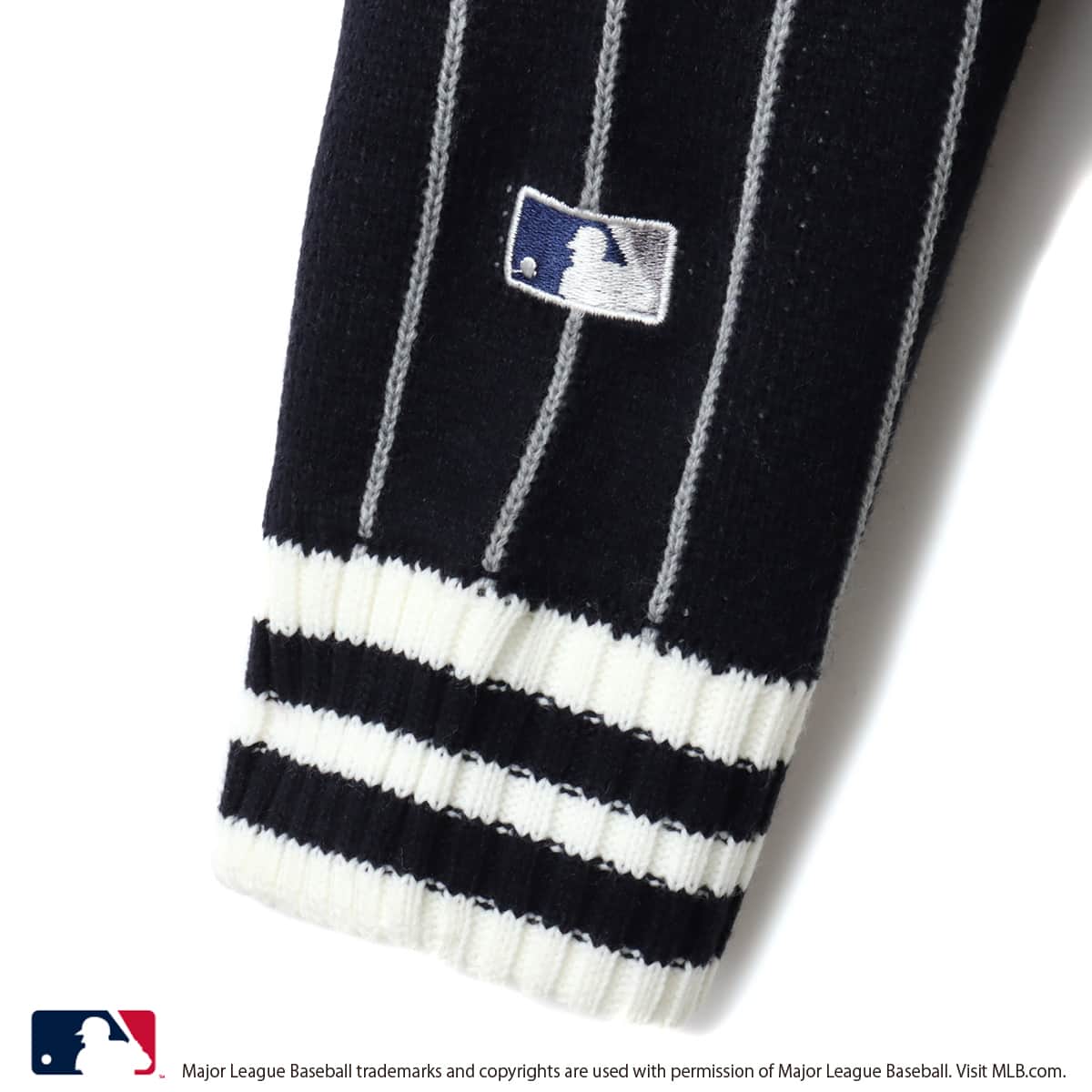 atmos pink MLB Knit Blouson NAVYの画像