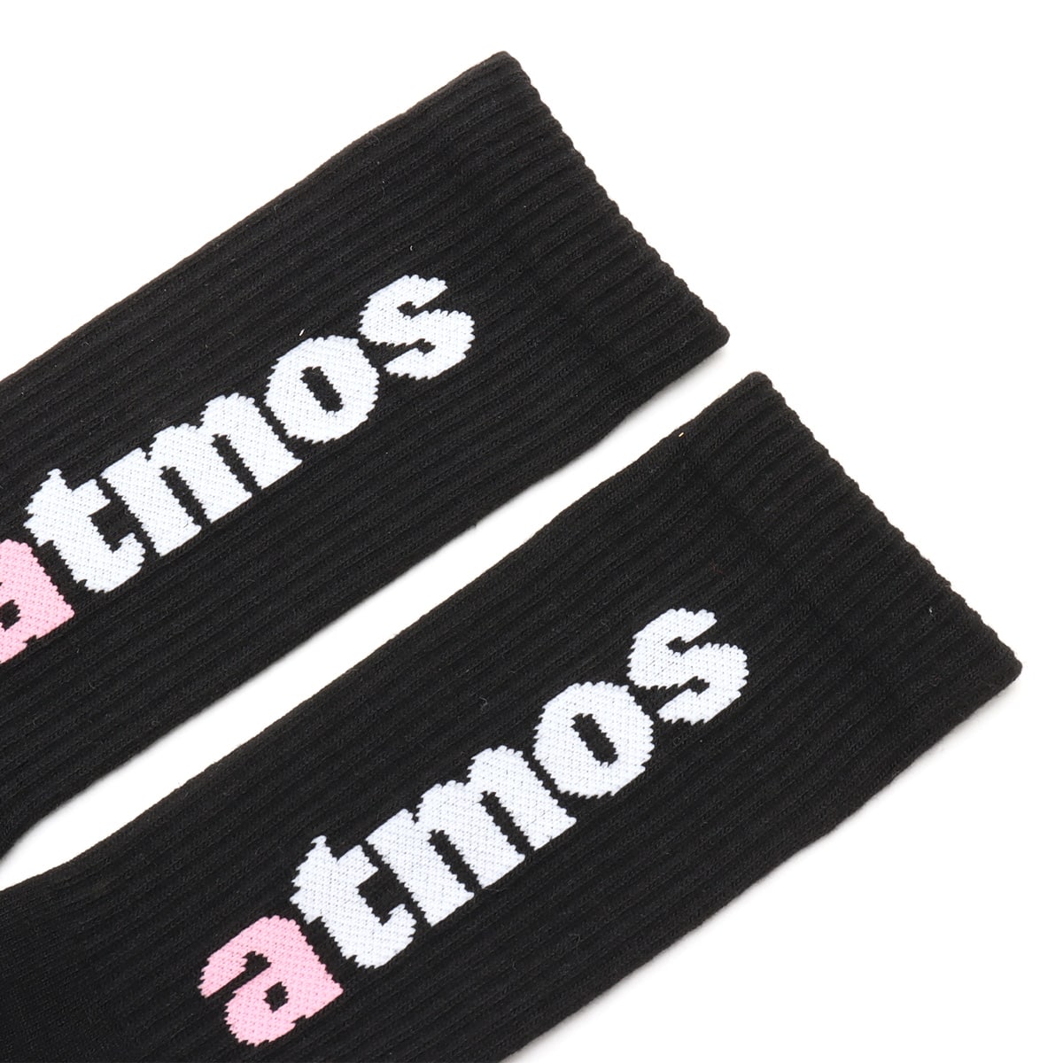 atmos pink Jacquard Logo Socks BLACKの画像