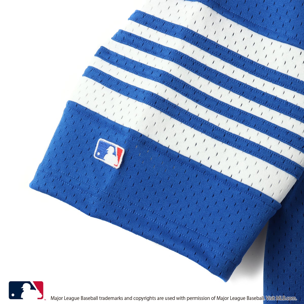 atmos pink MLB Mesh T-shirt BLUEの画像