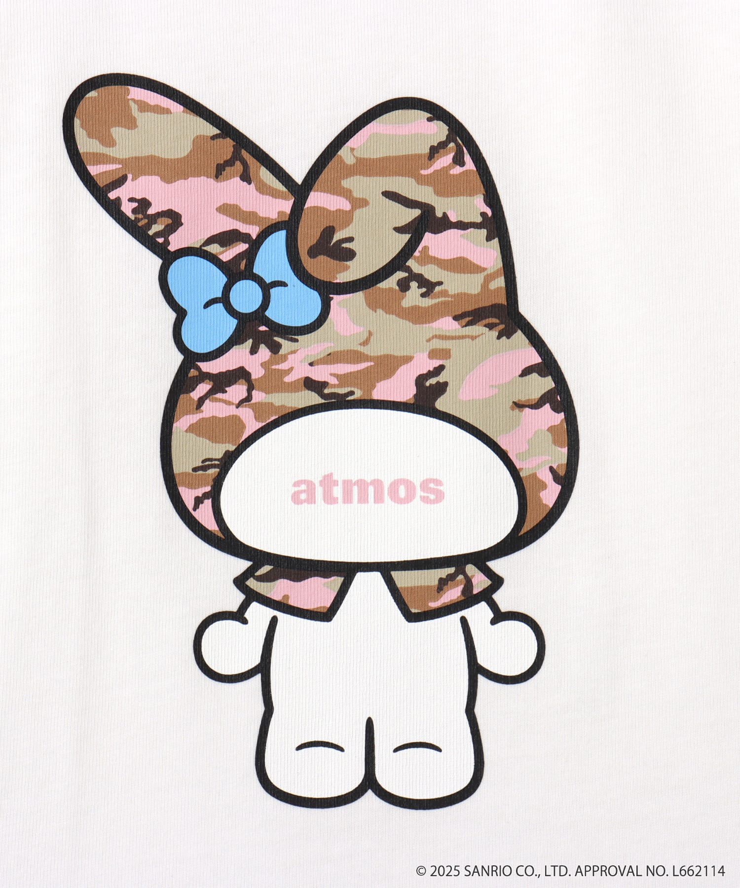 atmos pink x MY MELODY & KUROMI Short Print T-shirt WHITEの画像
