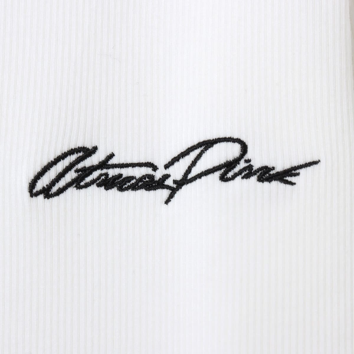 atmos pink Rib Long Sleeve T-shirt WHITEの画像